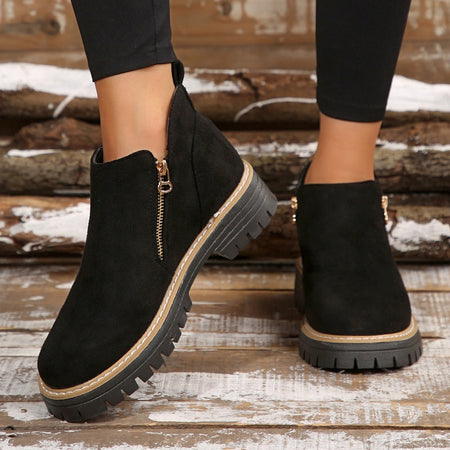 Women's Chunky Lug Sole Platform Ankle Boots