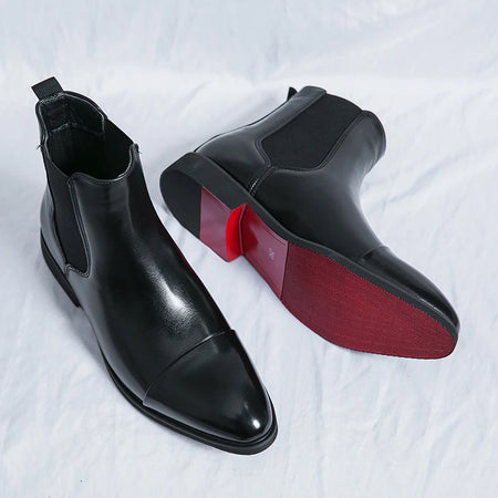 Cap Toe Slip-On Chelsea Boots