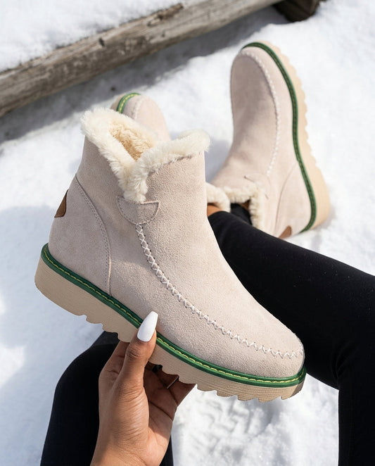 Fleece Lined Slip-On Platform Boots