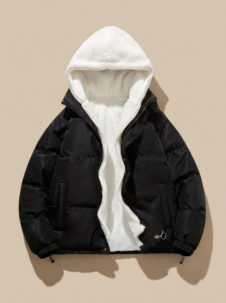 Women's Sherpa Lined Hooded Quilted Puffer Jacket
