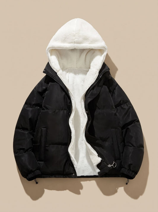 Women's Sherpa Lined Hooded Quilted Puffer Jacket