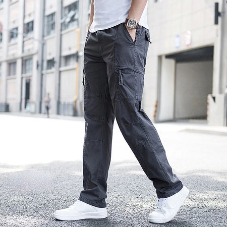 Men's Stretch Cotton Utility Cargo Trousers