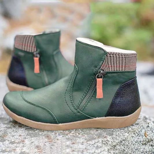 Women's Non Slip Waterproof Orthopedic Leather Boots