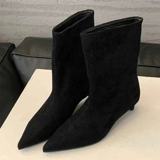 Women's Fleece Lined Block Heel Ankle Boots