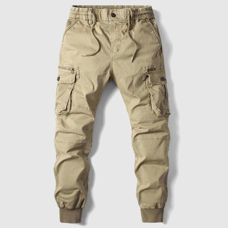 Slim-Fit Jogger Cargo Trousers with Drawstring Waist