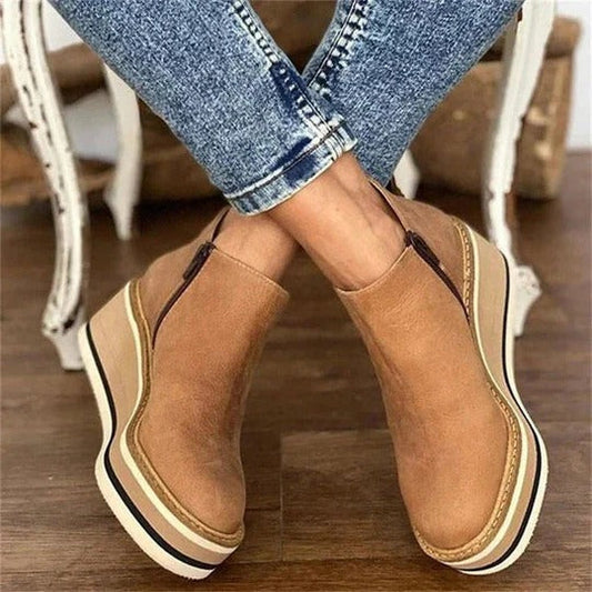 Reinforced Sole Low-Cut Ankle Boots