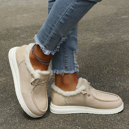Women's Plush Lined Non Slip Slip On Winter Boots