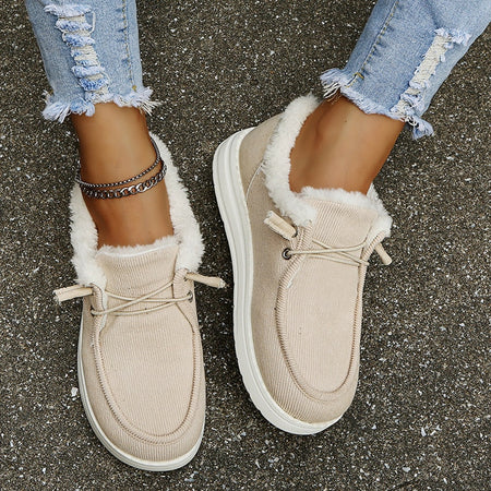 Women's Plush Lined Non Slip Slip On Winter Boots