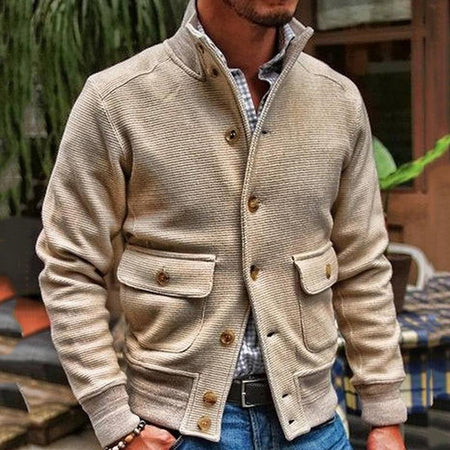 Stand Collar Biker Style Jacket