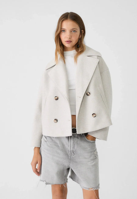 Women's Short Double-Breasted Relaxed Jacket