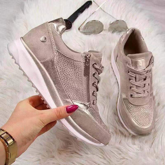 Orthopedic Zip-Up Sneakers With Cushioned Sole