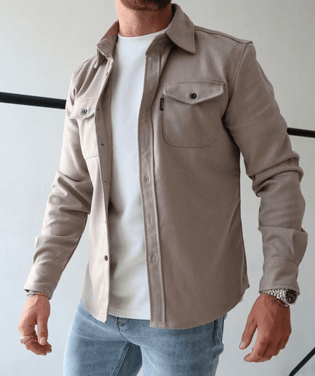 Slim Fit Twin Pocket Overshirt Jacket