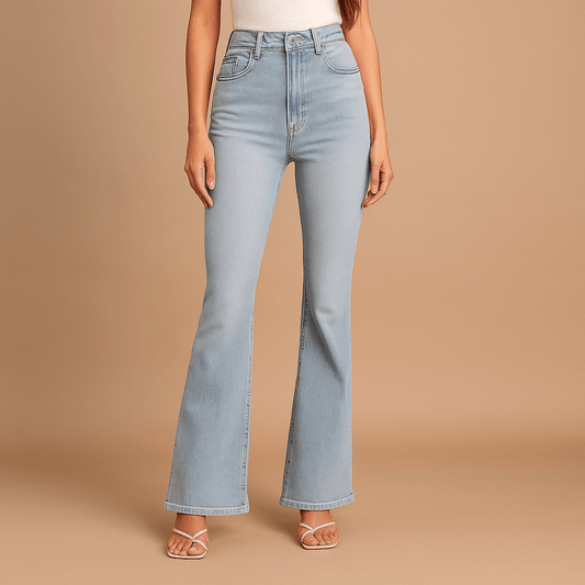 High Waist Pleated Jeans for Comfort and Style