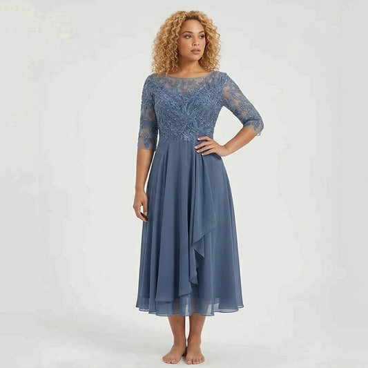 Lace Bodice Sleeveless Layered Skirt Midi Dress