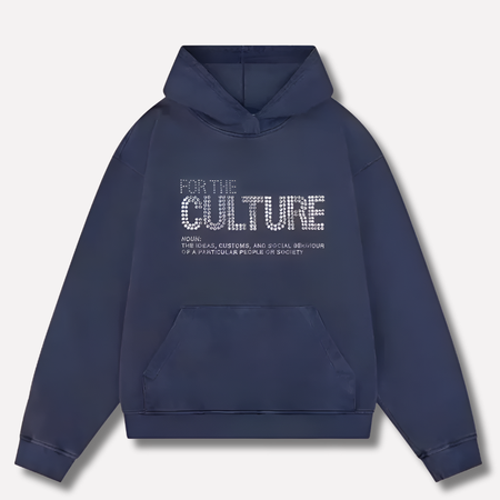 For The Culture Slogan Print Pullover Hoodie