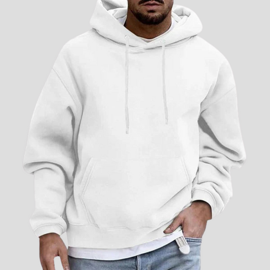 Classic Kangaroo Pocket Drawstring Pullover Hoodie