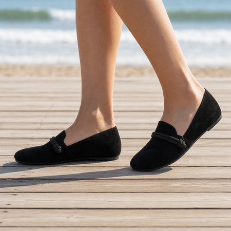 Women's Orthopedic Slip-On Loafers in Faux Suede