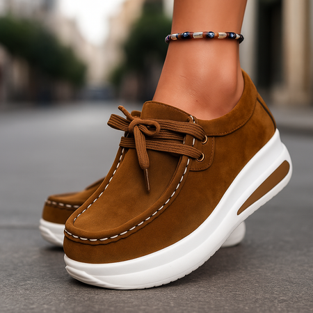 Women's Orthopedic Lace-Up Platform Loafers