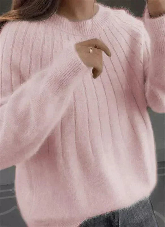Women's Fine Knit Jumper in Plain Colours