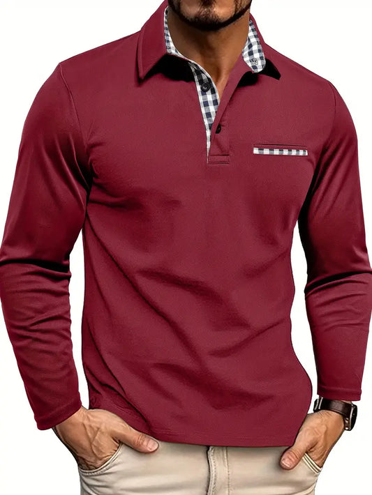 Stefan Herren Long Sleeve Polo Shirt