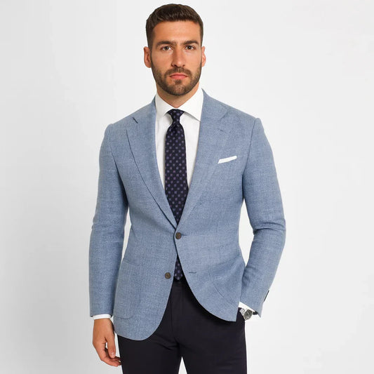 Lightweight Textured Slim Fit Men's Blazer