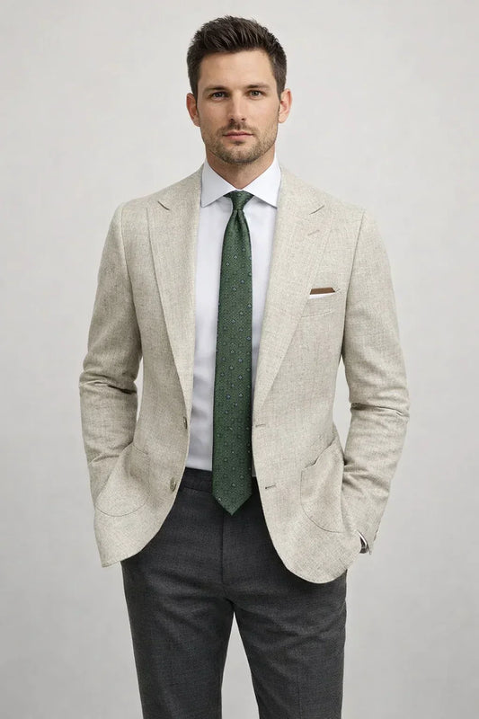 Lightweight Textured Slim Fit Men's Blazer