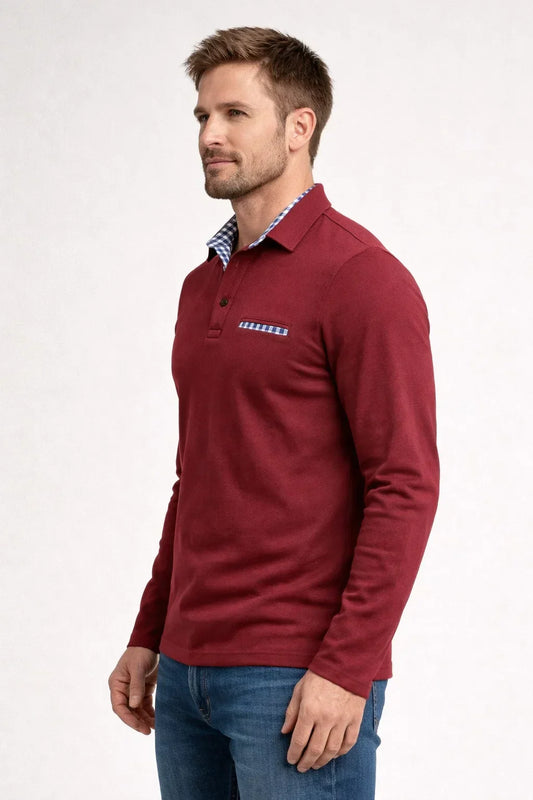 Stefan Herren Long Sleeve Polo Shirt