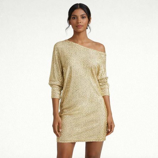 Sequin Embellished Sleek Party Mini Dress