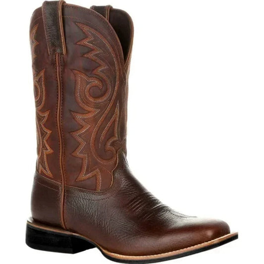 Women's Embroidered Western Mid Calf Boots