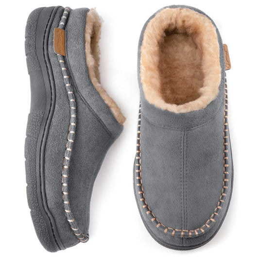 Men's Warm Lined Ankle-High Indoor Slippers