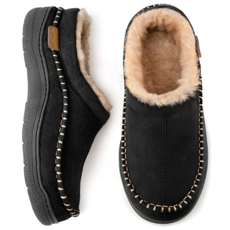 Men's Warm Lined Ankle-High Indoor Slippers