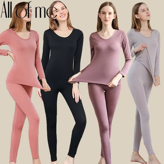 Women's Thermal Base Layer Set with Mock Neck