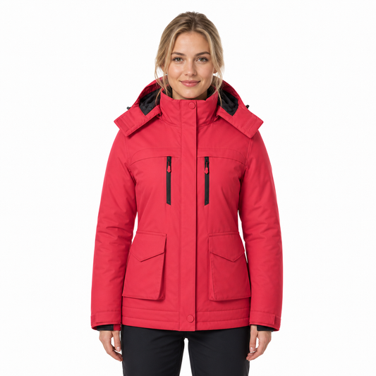Women's Hooded Heated Jacket with USB Power