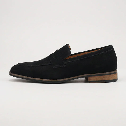Men's Suede Slip-On Loafers with Almond Toe