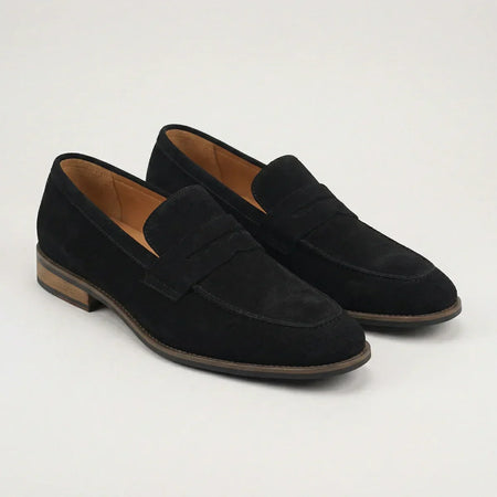 Men's Suede Slip-On Loafers with Almond Toe