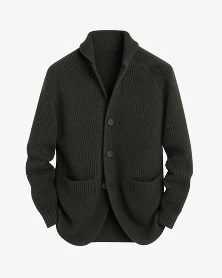 Herren Strickcardigan Mit Knopfleiste Tailliert
