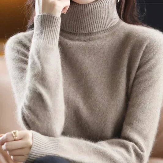 Fitted Soft Knit Turtleneck Sweater
