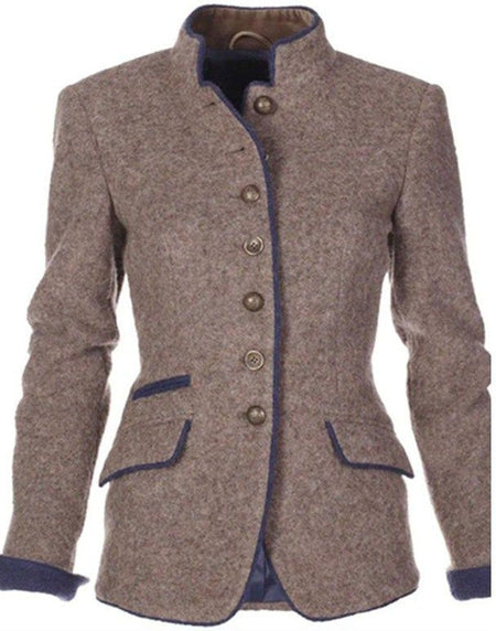 Women's Tailored Collared Blazer With Pockets