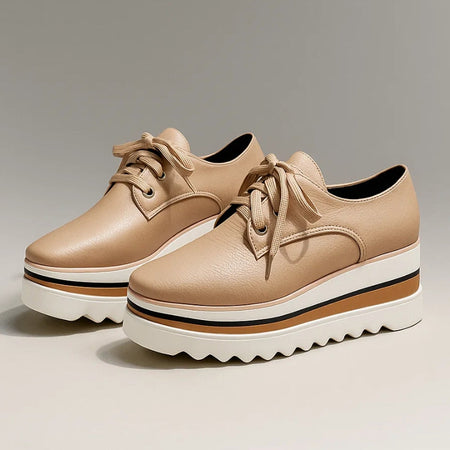 Women's Platform Lace Up Oxford Shoes