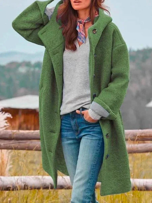 Women's Textured Hooded Winter Coat