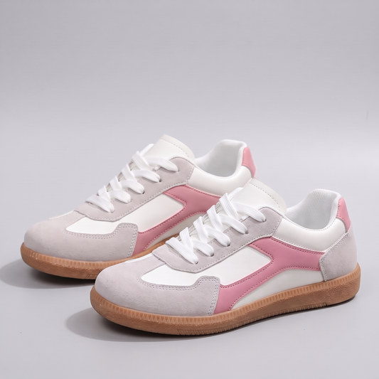 Women's Flat Vintage Trainers with Rubber Outsole
