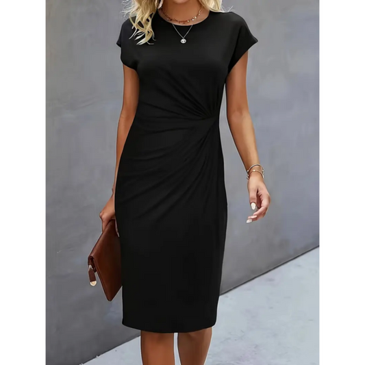Midi Short-Sleeved Formal Dress for Women