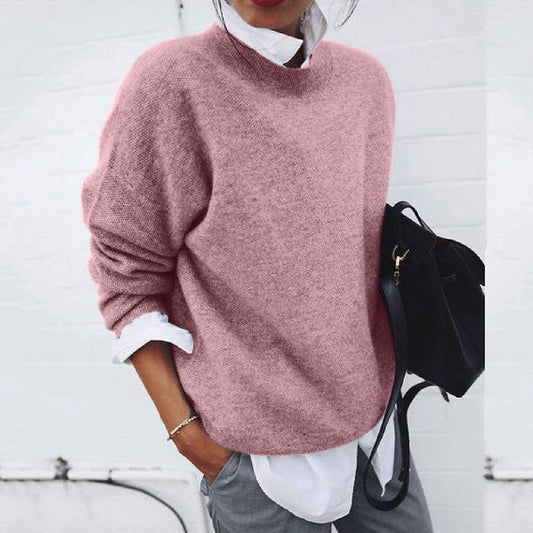 Women's Crew Neck Jumper in Soft Knit