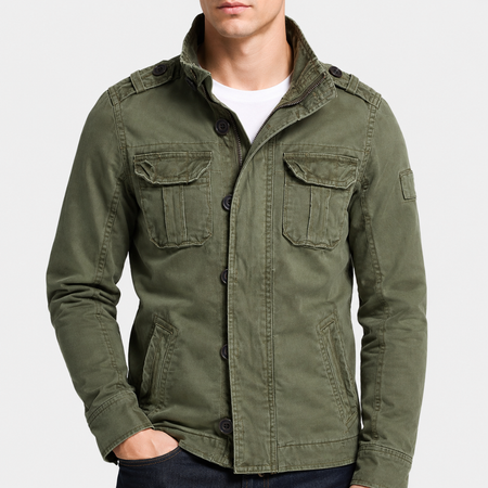 Multi Pocket Cargo Denim Jacket For Men