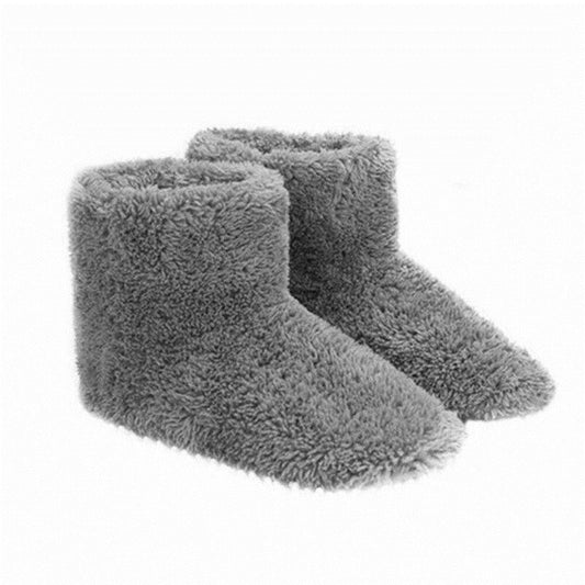 Women's USB Heated Plush Bootie Slippers