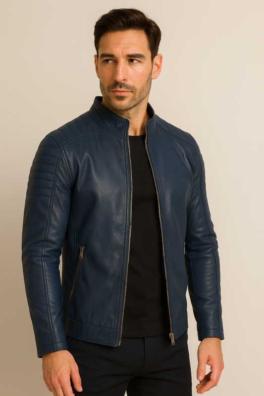 Ethan Slim Fit Leather Jacket for Men