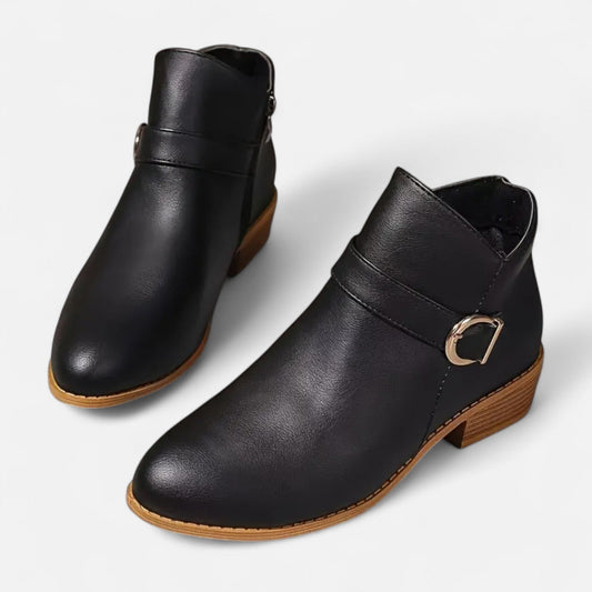 Women's Pointed Toe Buckle Ankle Boots