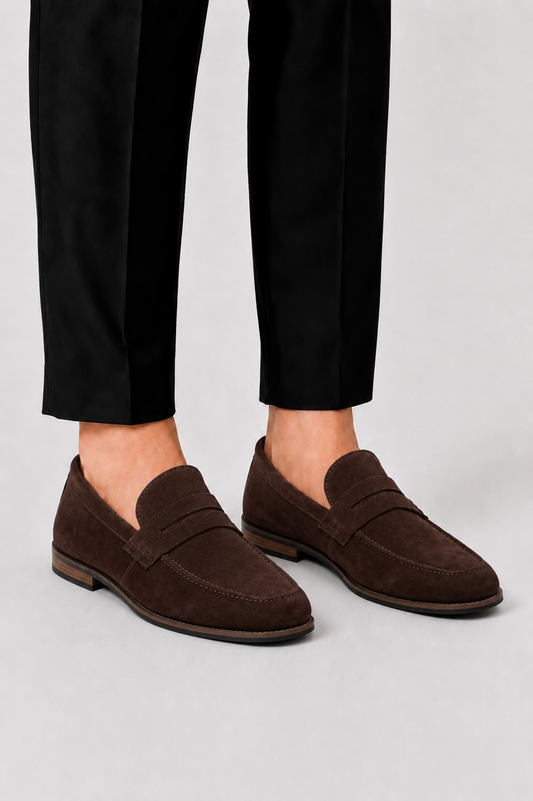 Suede Slip-On Loafers for Formal and Smart Casual Wear