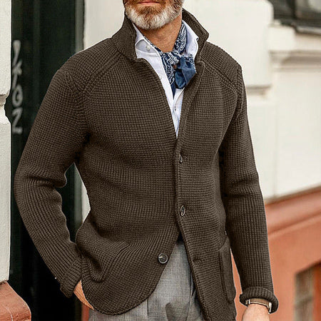 Men's Button Front Knit Cardigan