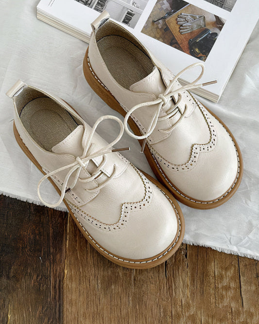 Women's Retro Lace-Up Oxford Shoes